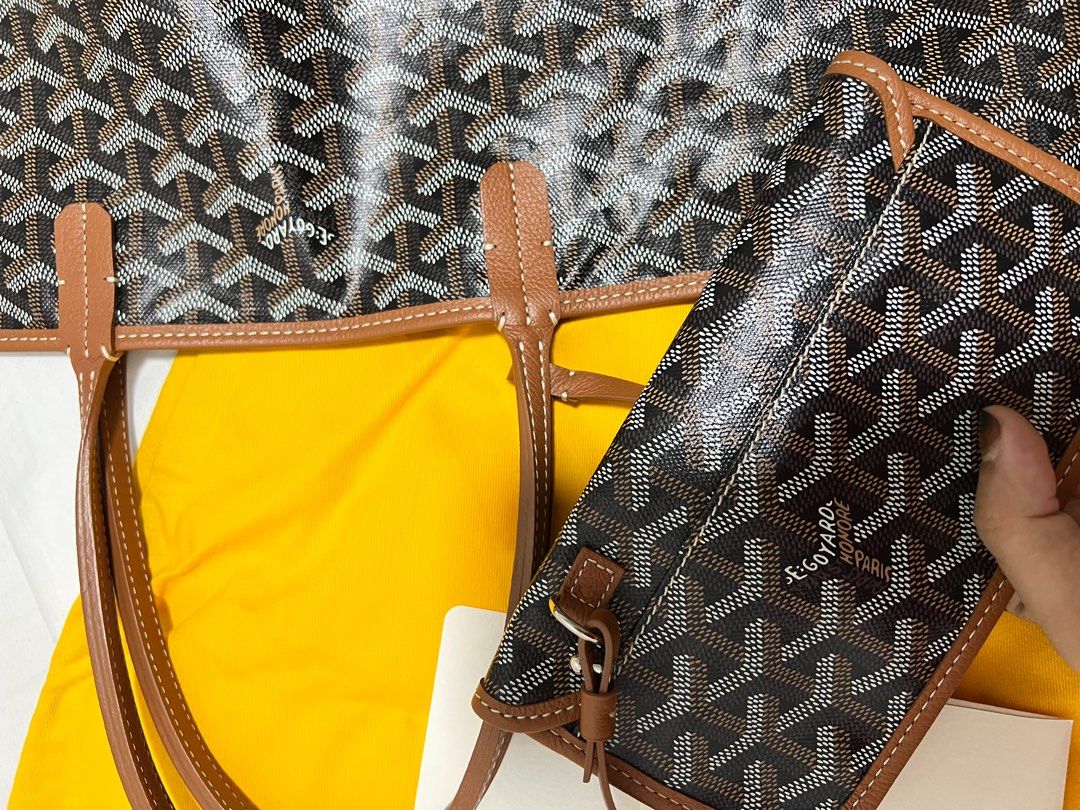 Brand New Unused Goyard St Louis GM Tote Bag Black / Tan, Luxury, Bags &  Wallets on Carousell