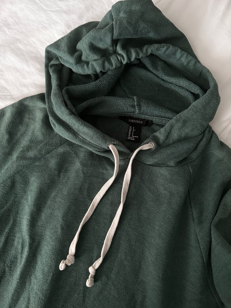 Green hoodie forever 21 top