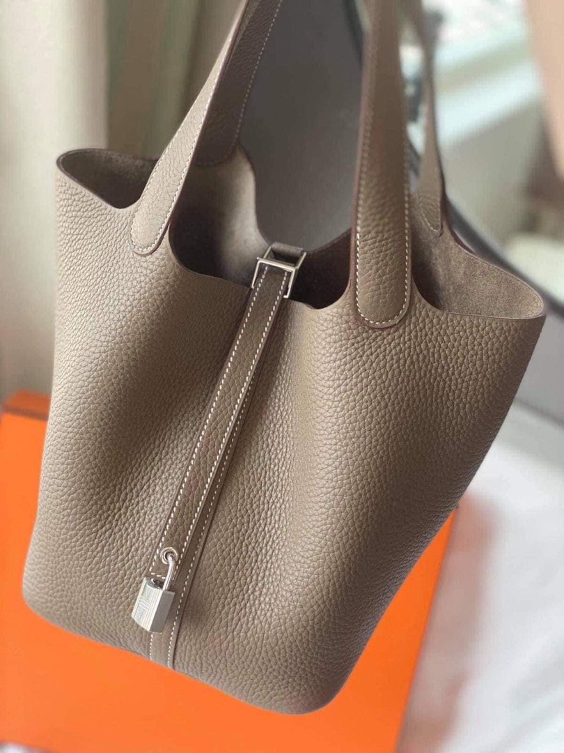 Hermes Picotin 22 Etoupe PHW BN, Luxury, Bags & Wallets on Carousell