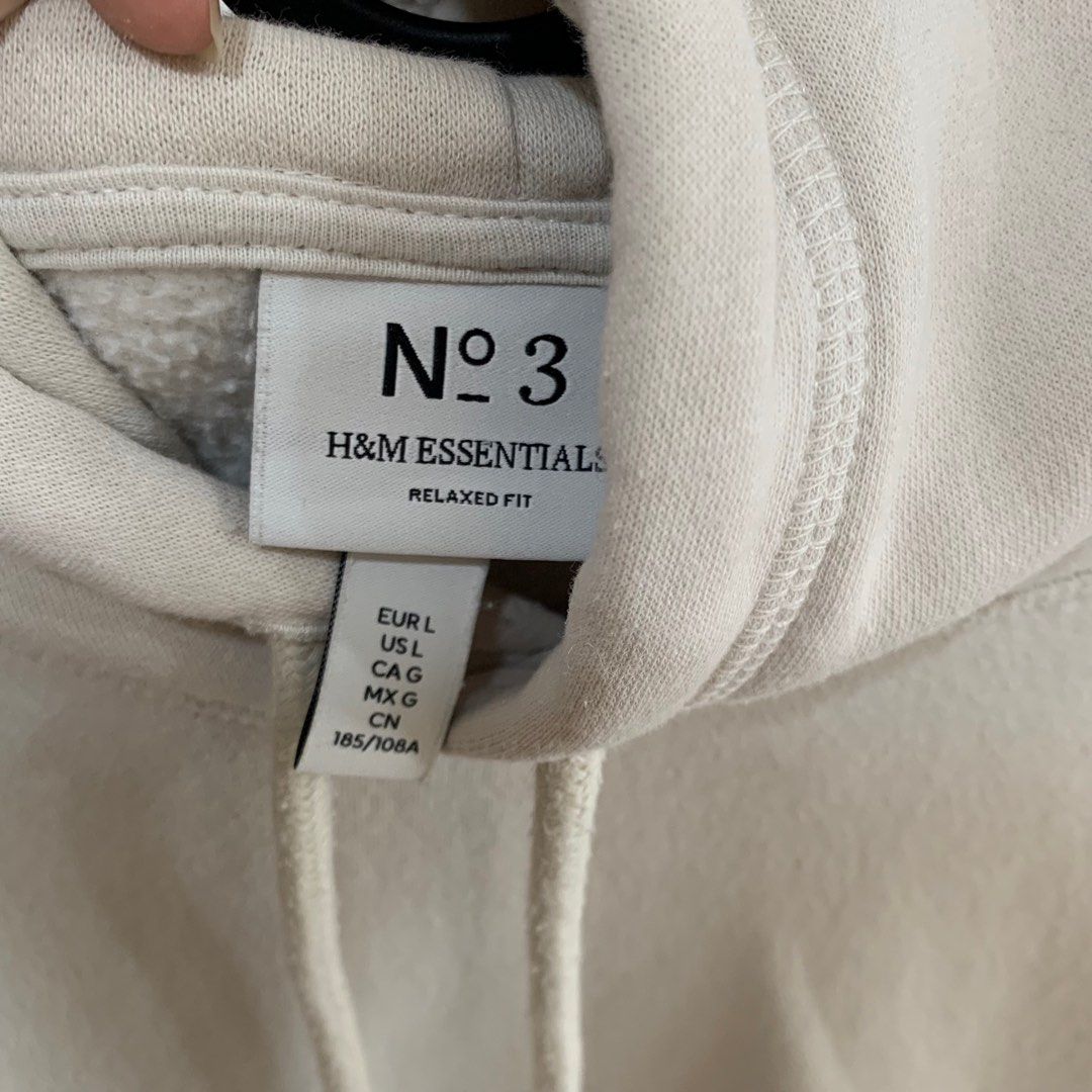 H and sales m beige hoodie