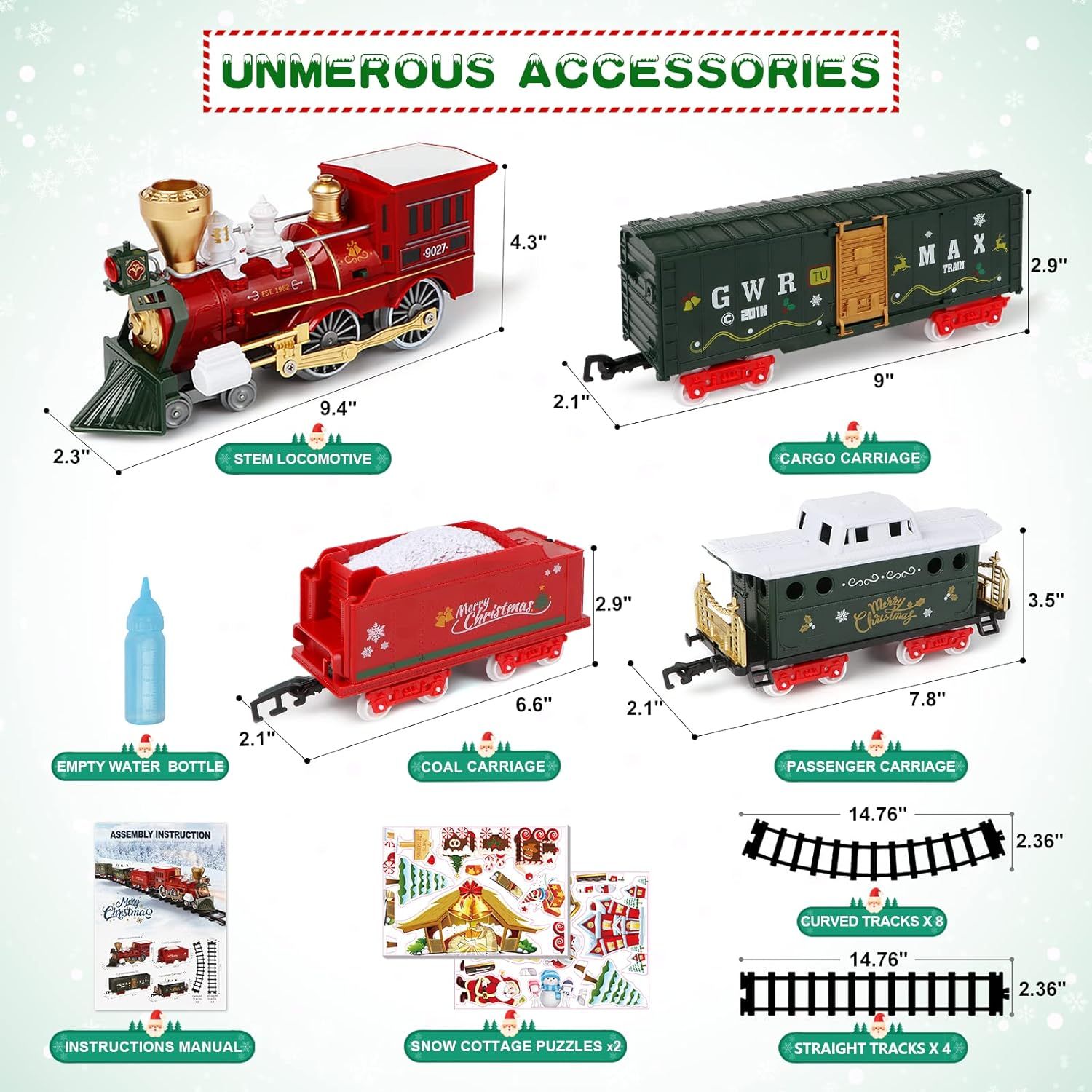 Electric Train Toy Set Car Railway And Tracks Steam, 53% OFF