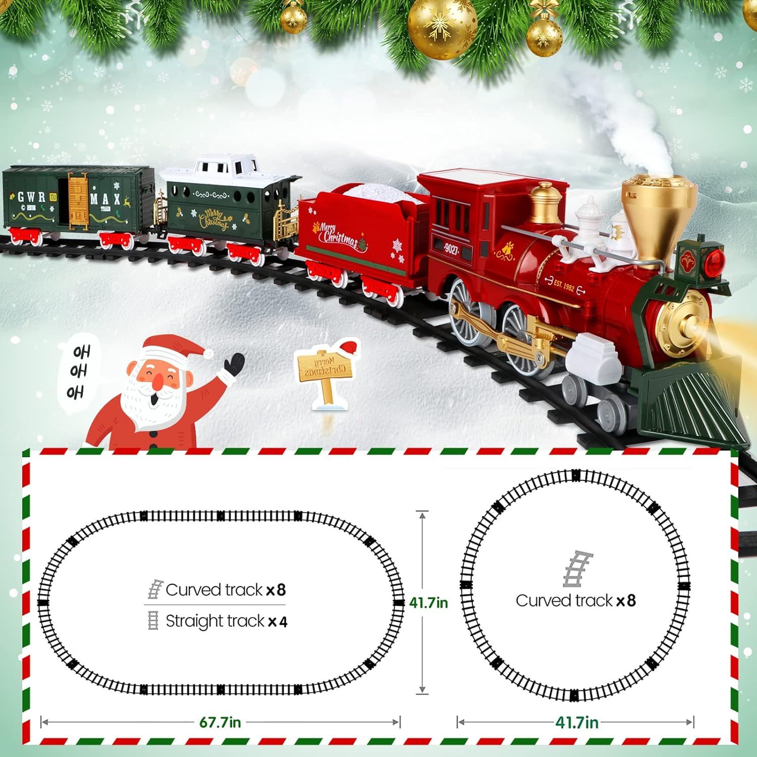 Christmas train store track set