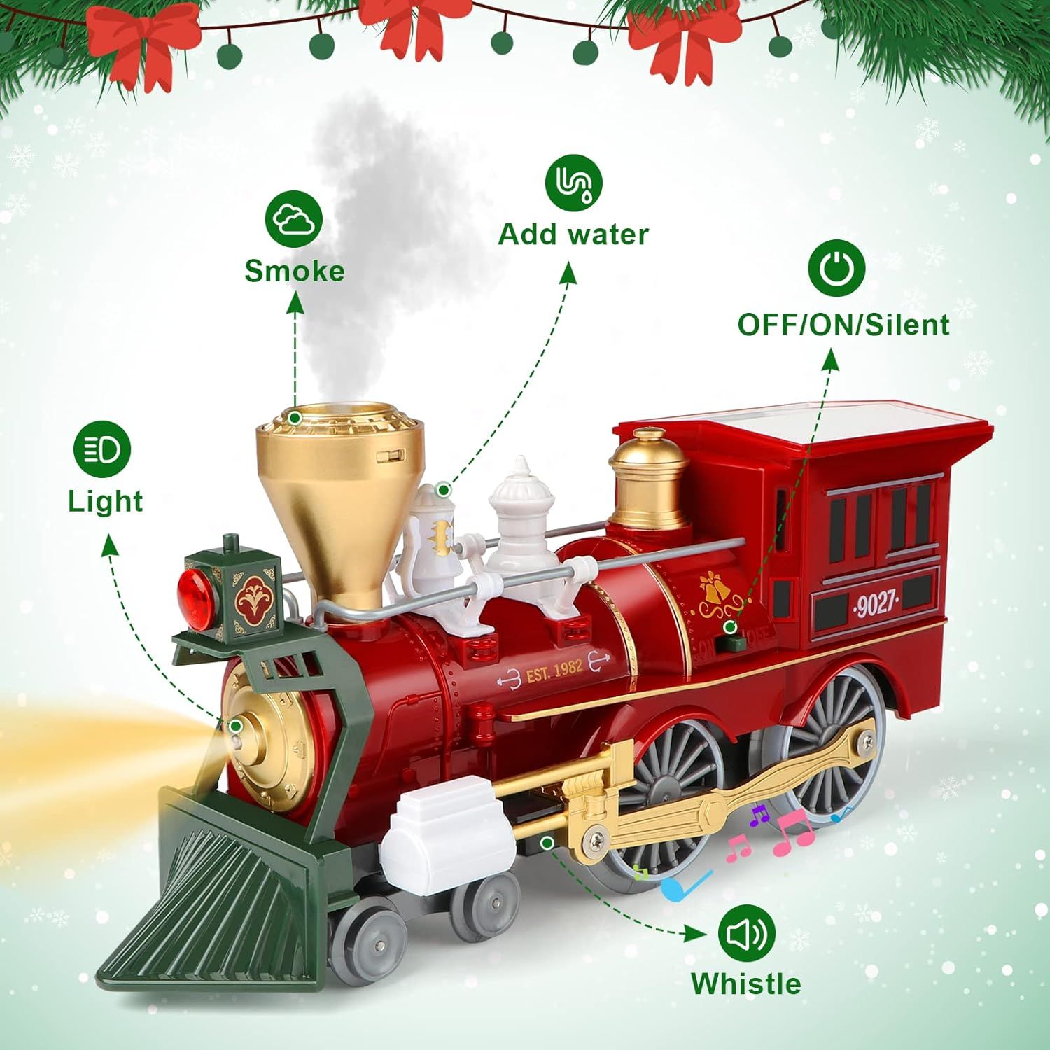 Christmas train with smoke deals