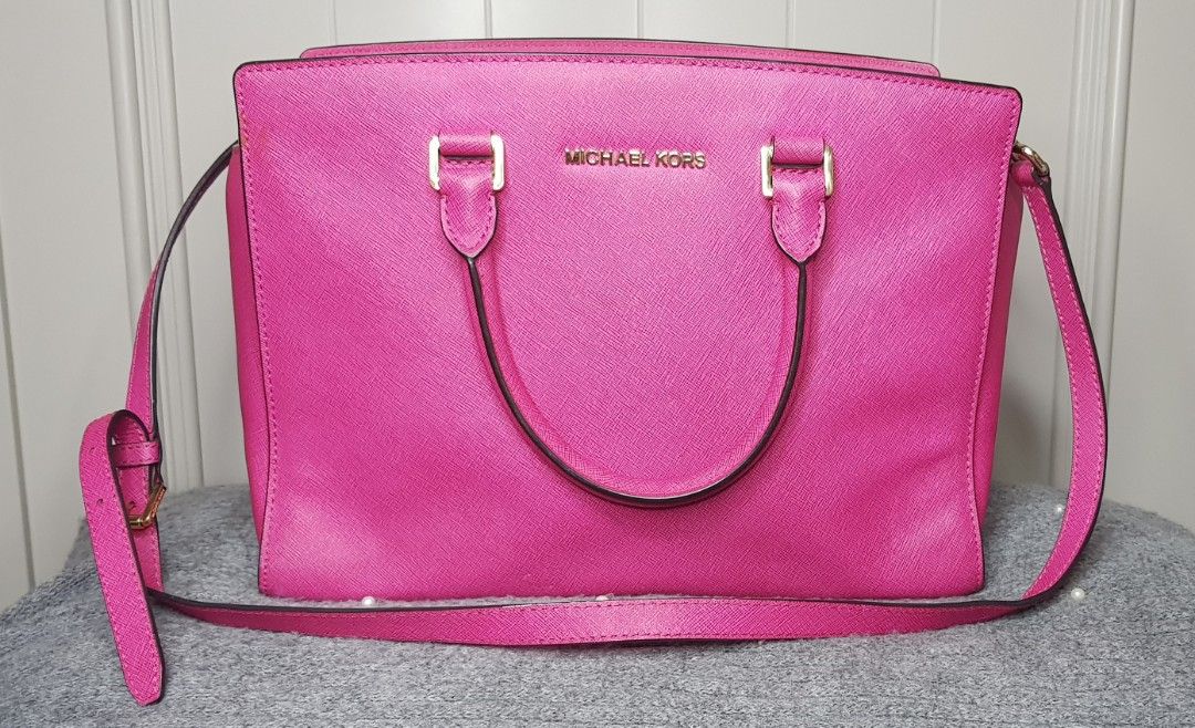 AUTHENTIC HOT PINK Michael Kors bag, Luxury, Bags & Wallets on Carousell