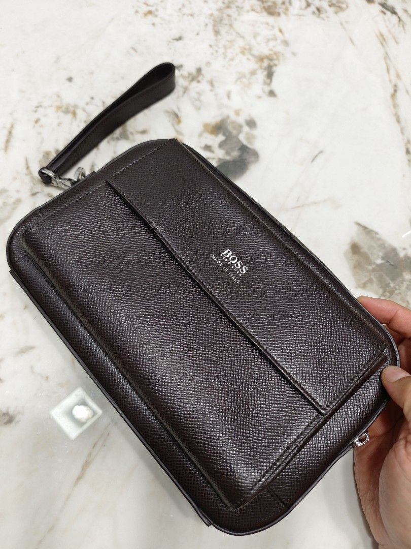 HUGO BOSS clutchbag, Men's Fashion, Bags, Belt bags, Clutches and
