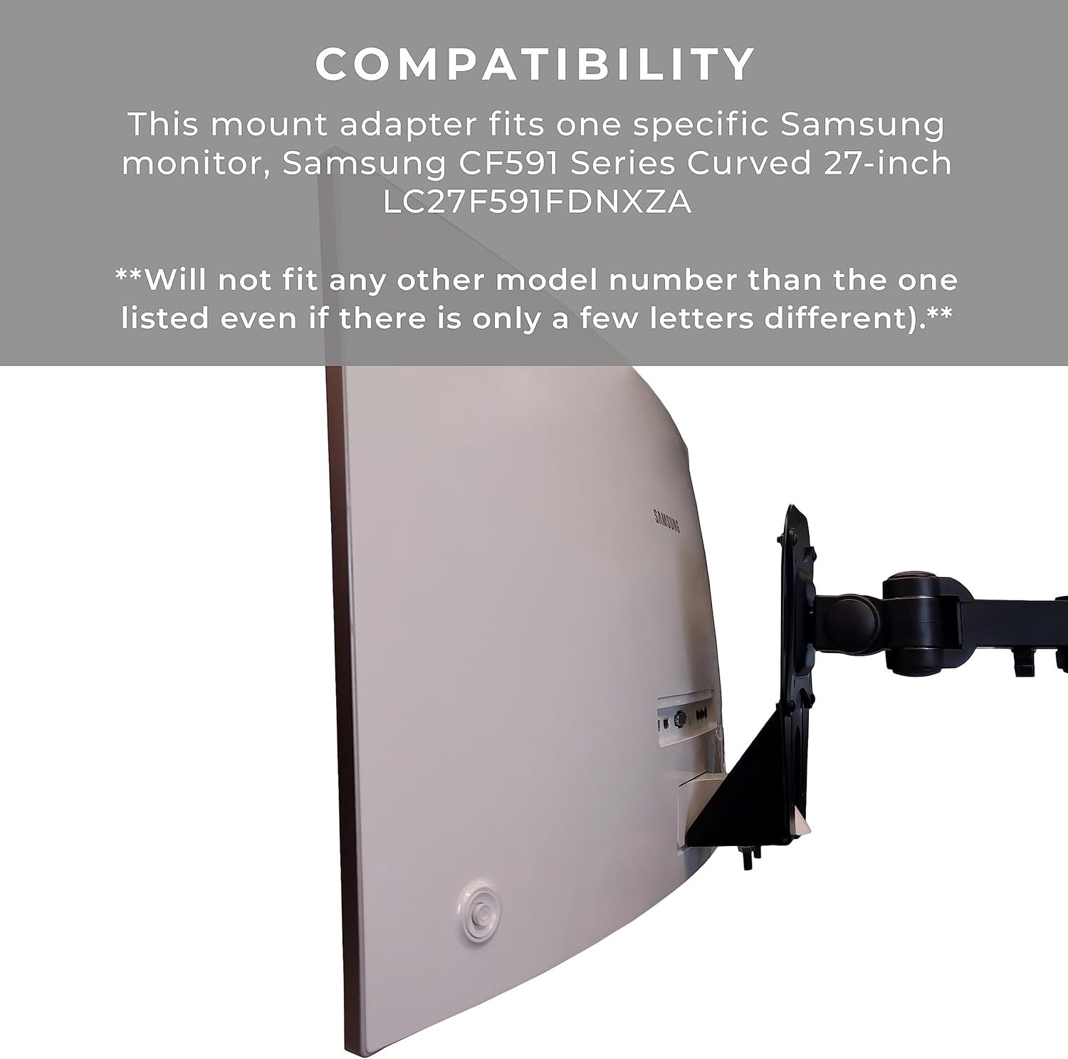 HumanCentric VESA Mount Adapter Bracket Compatible with Samsung CF591