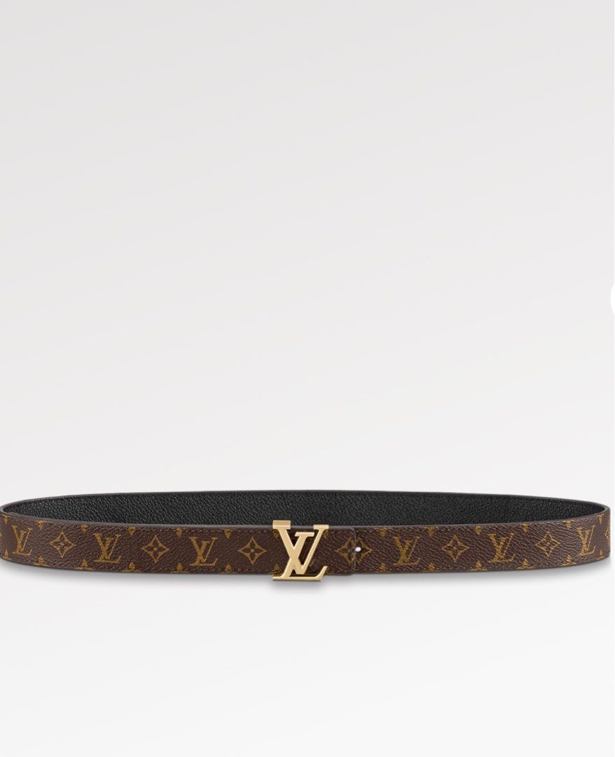 Louis Vuitton LV Circle Reversible Belt Monogram Canvas and Epi Leather  Thin 85