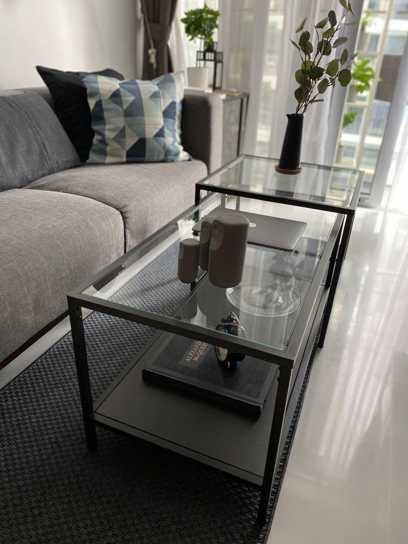 IKEA Glass Coffee Table (Set of 2), Furniture & Home Living, Furniture