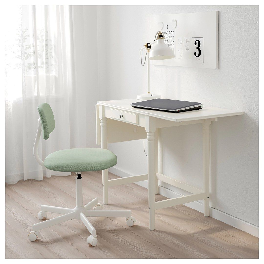 Ikea INGATORP Drop Leaf Table 73 x 50 x 74cm White Color Brand New