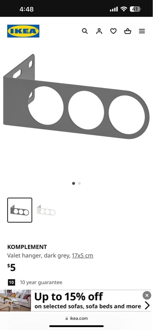 Ikea komplement store valet hanger
