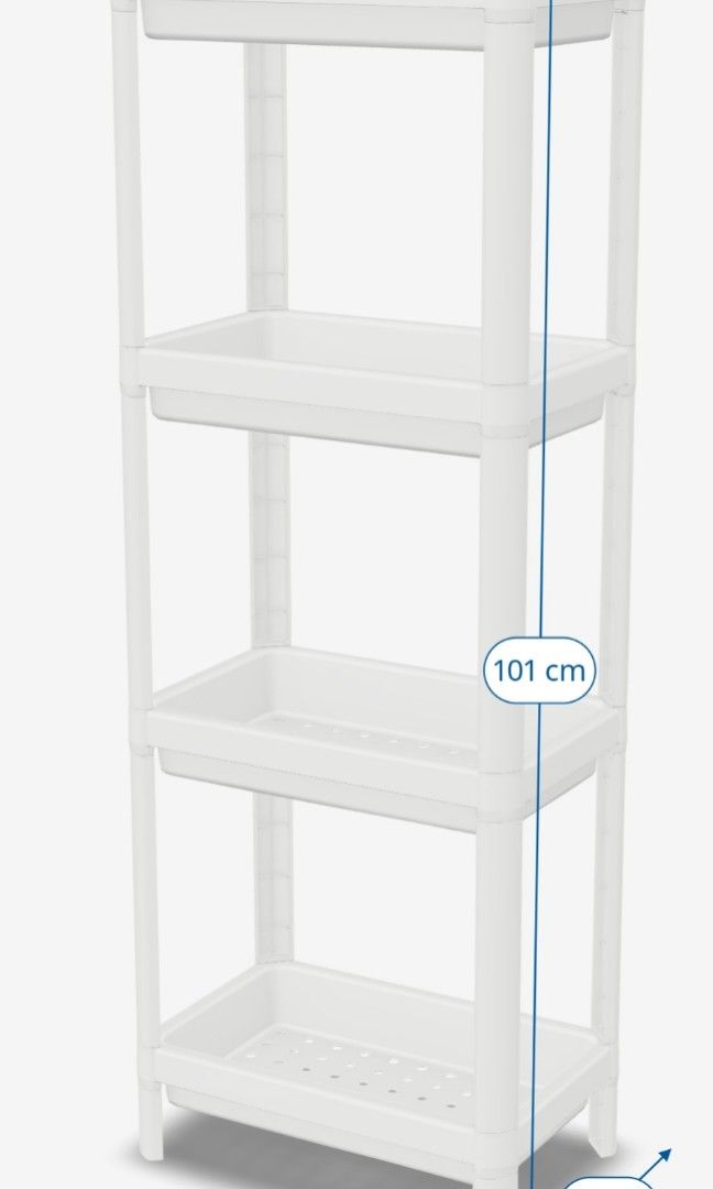 VESKEN Shelf unit, black, 37x23x101 cm - IKEA