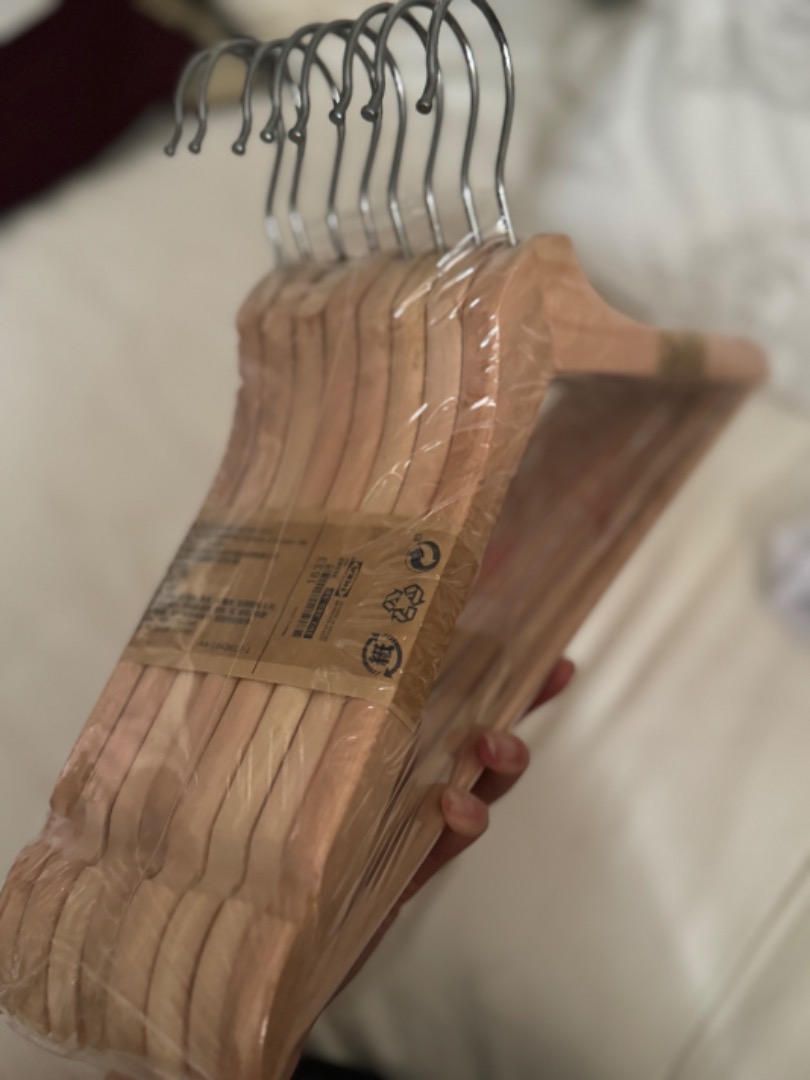 IKEA wooden hangers, Furniture & Home Living, Home Improvement