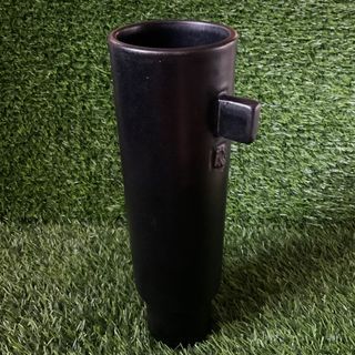 Ikebana Stoneware Black Glaze Nordic Tall Vase with Flaw as posted 12” x 3.25” inches  - P299.00