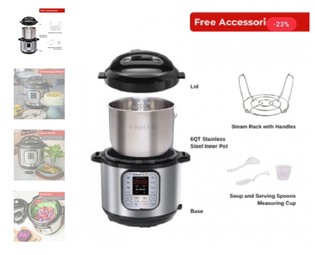 Instant Pot Duo 7-In-1 Pressure Cooker 220-240 Volts