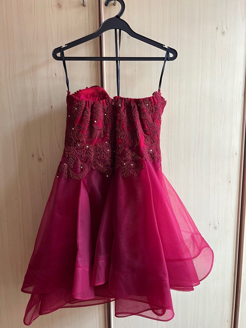 Jadore Cherry Red Cocktail Dress Women s Fashion Dresses Sets