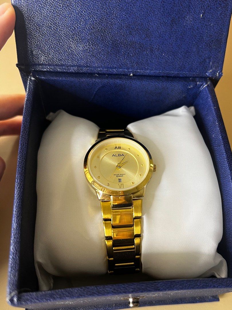 Jam tangan Alba Gold, Fesyen Wanita, Jam Tangan di Carousell