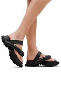 Jil Sander Chunky Padded Leather Sandals