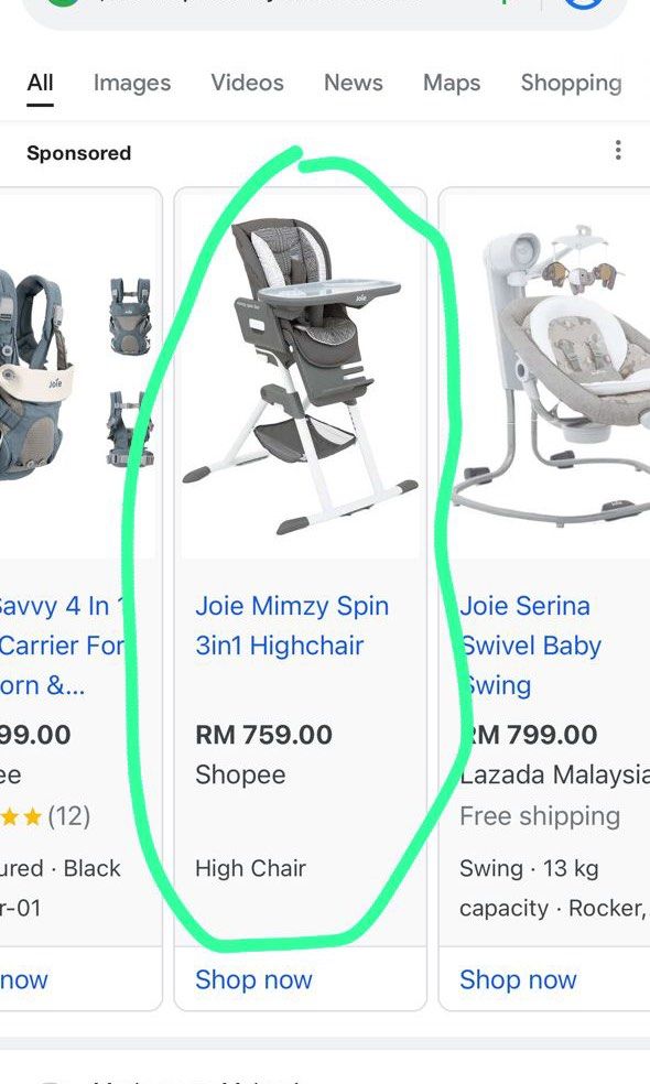 Joie mothercare mimzy spin 3 in 1 best sale highchair
