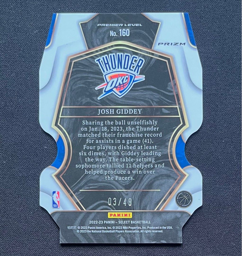Méga Lot De Cartes NBA Josh Giddey - Plus De 25 Cartes Incluant 1/1, Autographes & Numérotées - Panini 2021