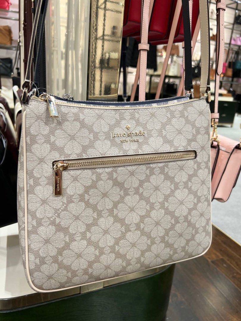 Kate Spade Flower Crossbody in Dark Beige Luxury Bags Wallets