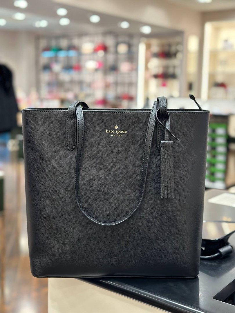 Kate spade black tote purse sale