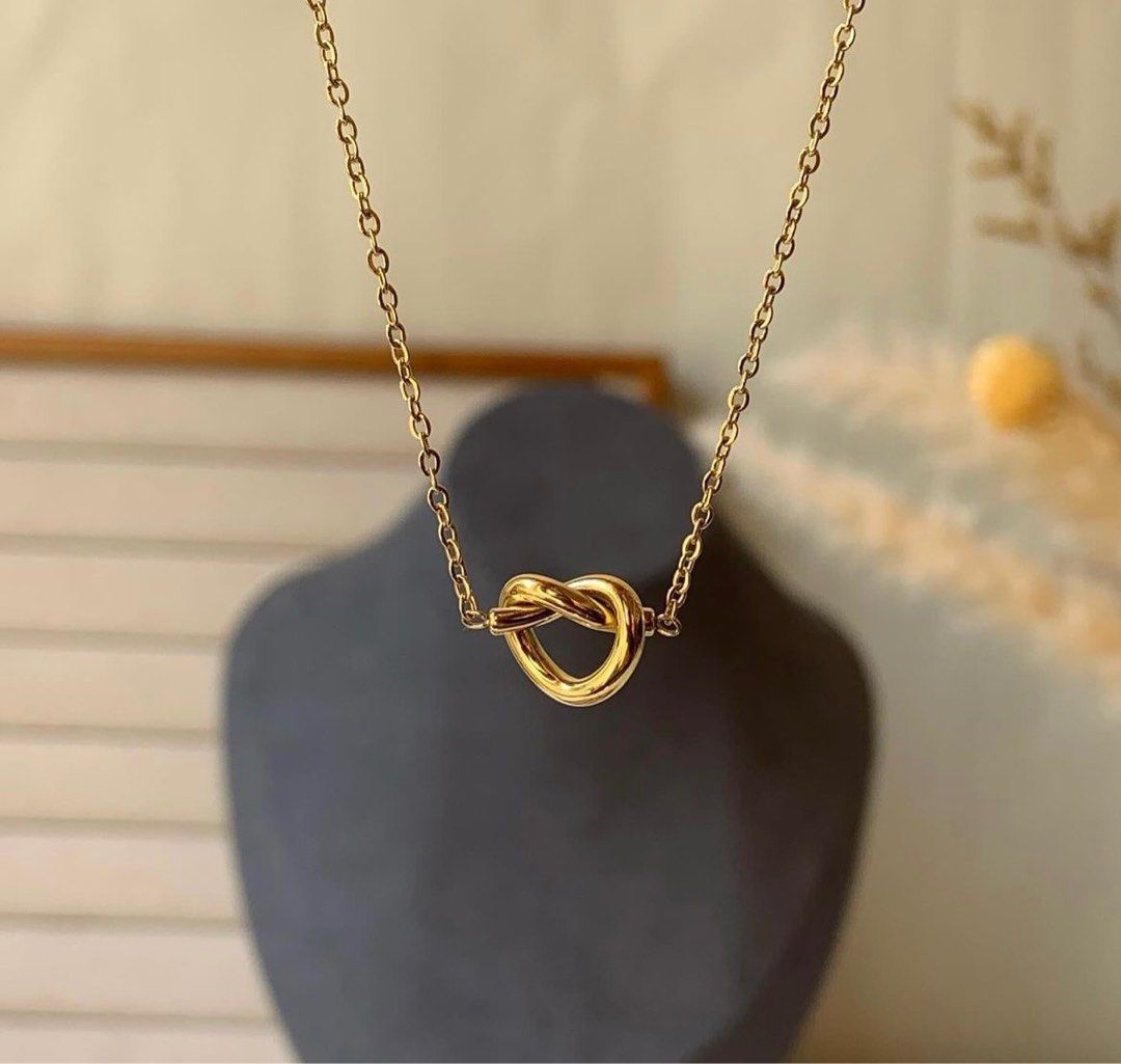 Knotted heart store pendant necklace