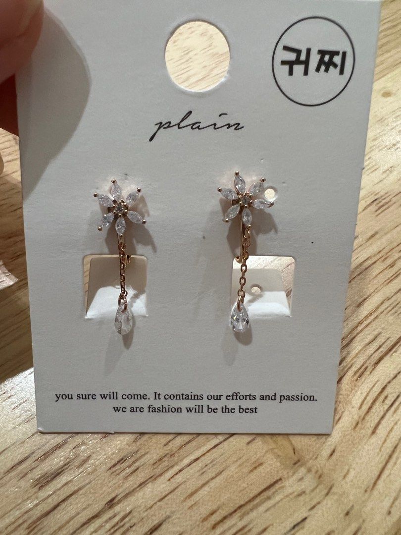 Korean clip on earrings
