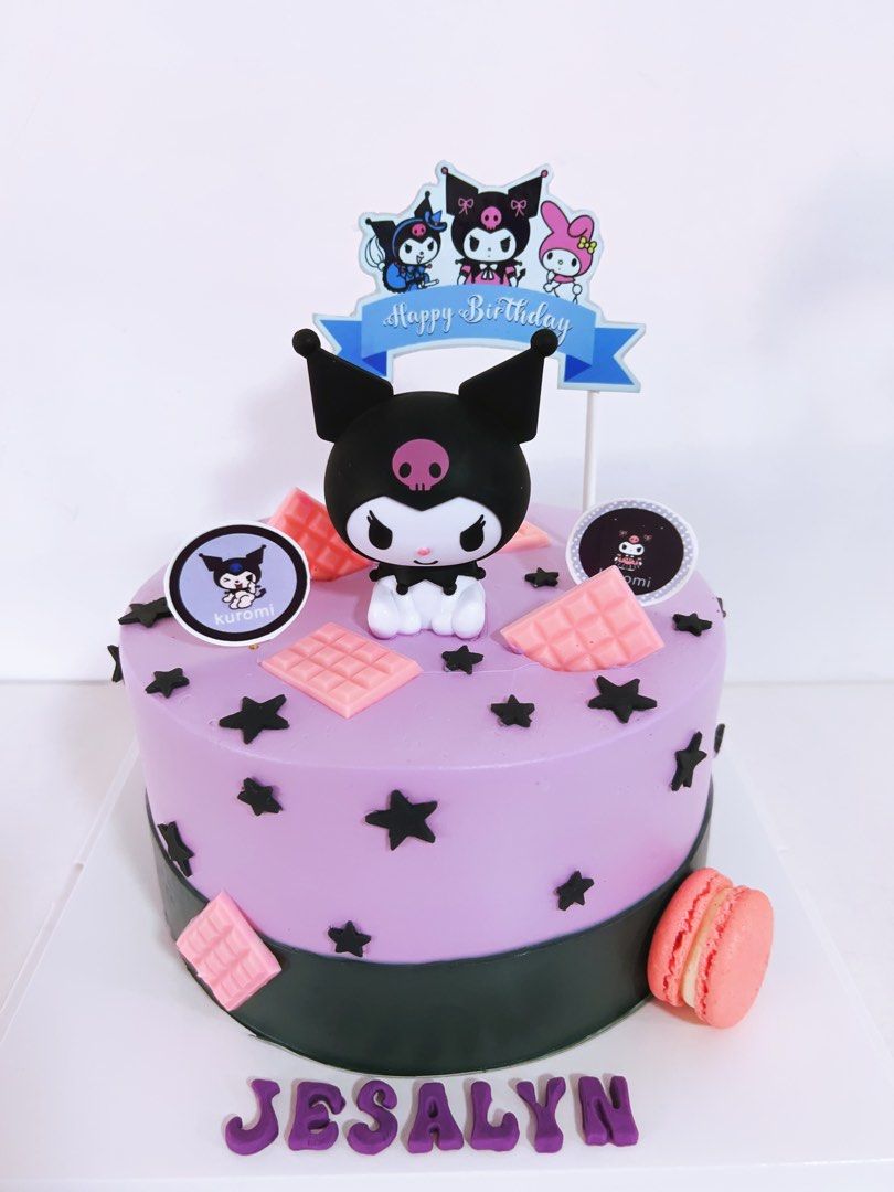 Kuromi birthday cake, Food & Drinks, Homemade Bakes on Carousell