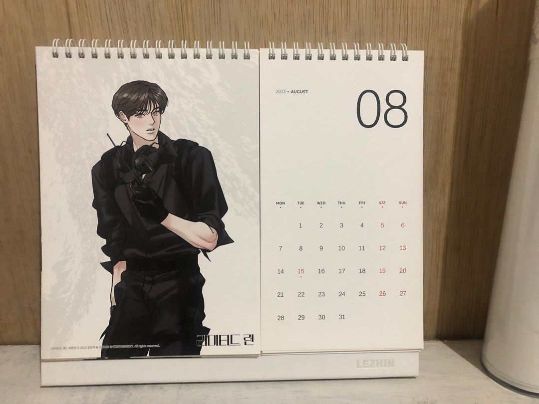 Lezhin 2023 calendar + poster, Hobbies & Toys, Memorabilia