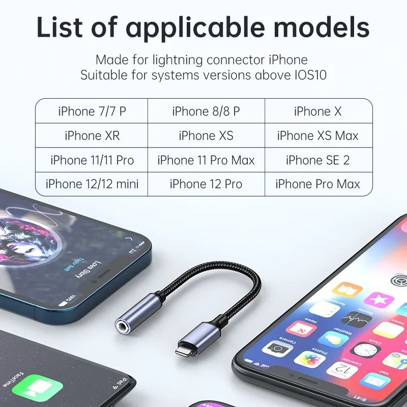 Adaptateur Audio pour Apple iPhone 11 / X / 9/8/7 - Lightning vers