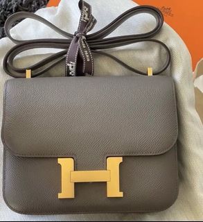 Hermes Constance 18 Bag Beton Alligator – Palladium Hardware