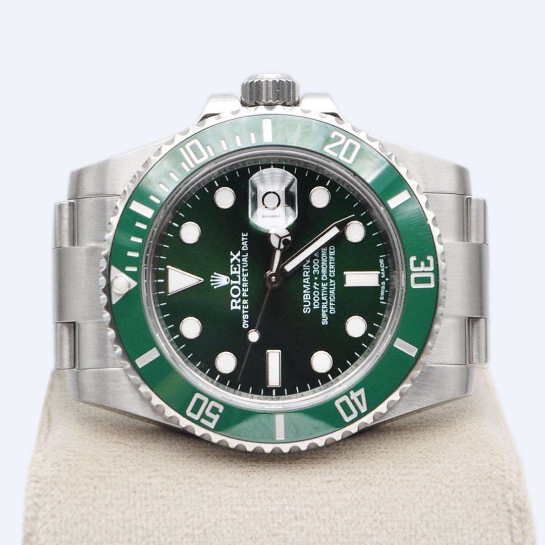 2014 Rolex Submariner Hulk 40mm 116610LV Oyster Green Dial