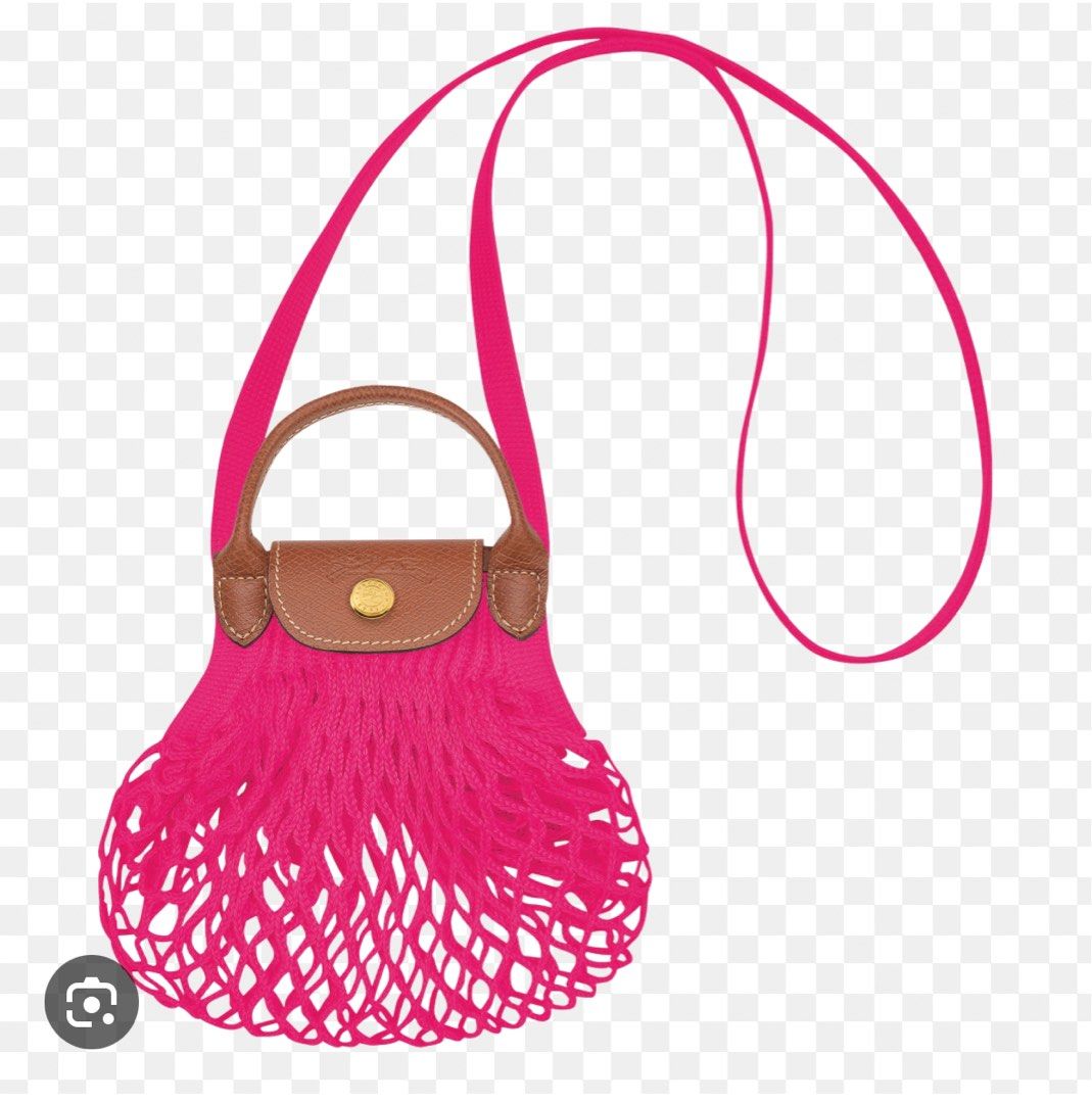 Longchamp Mesh Fillet XS Pink, Luxury, Bags & Wallets on Carousell