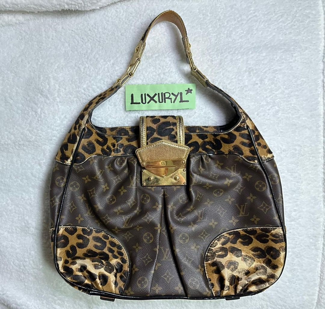 Louis Vuitton Monogram Canvas Leopard Calfhair and Karung Trimmed