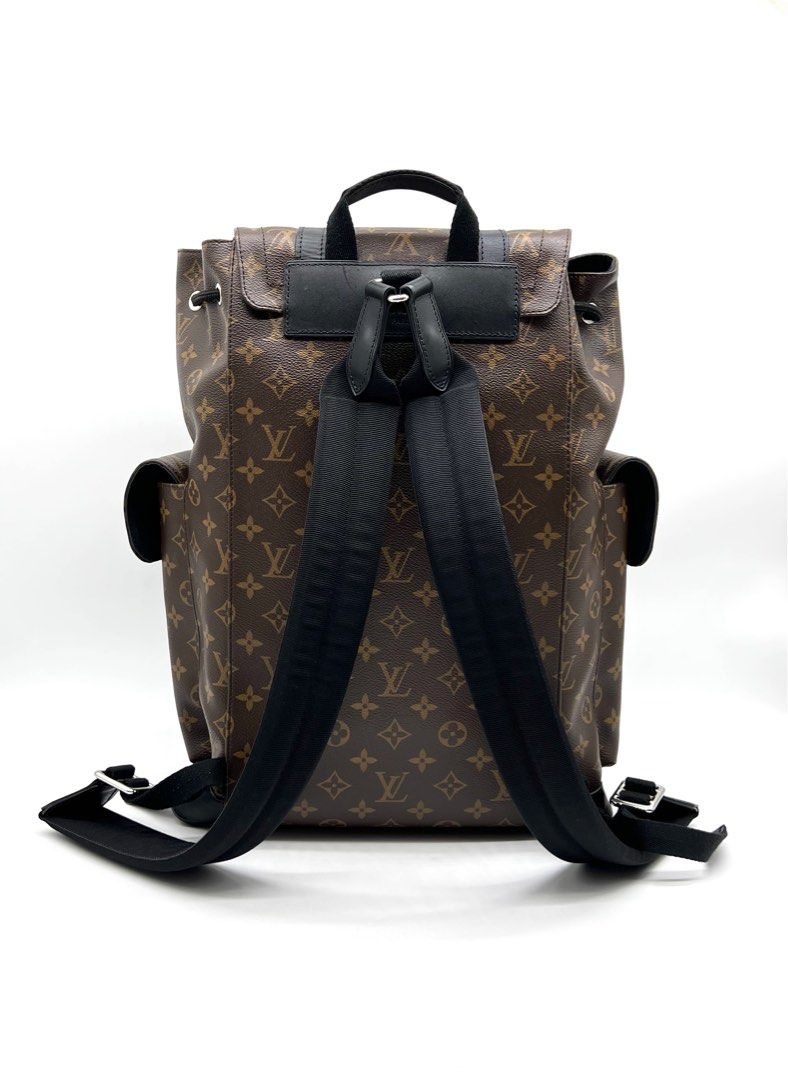 LOUIS VUITTON Monogram Macassar Christopher PM Backpack Luxury