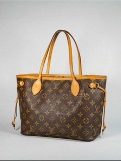 Used Louis Vuitton Neverfull Pm Brw/Pvc/Brw Bag