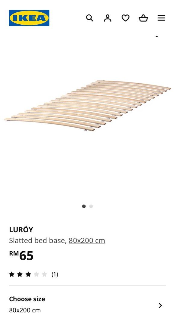 Luroy slatted on sale bed base twin