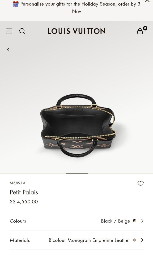 Petit Palais Bag Bicolour Monogram Empreinte Leather - Handbags