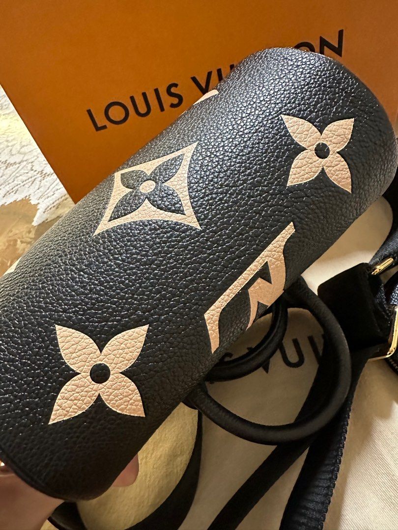 Papillon bb leather handbag Louis Vuitton Black in Leather - 27976319
