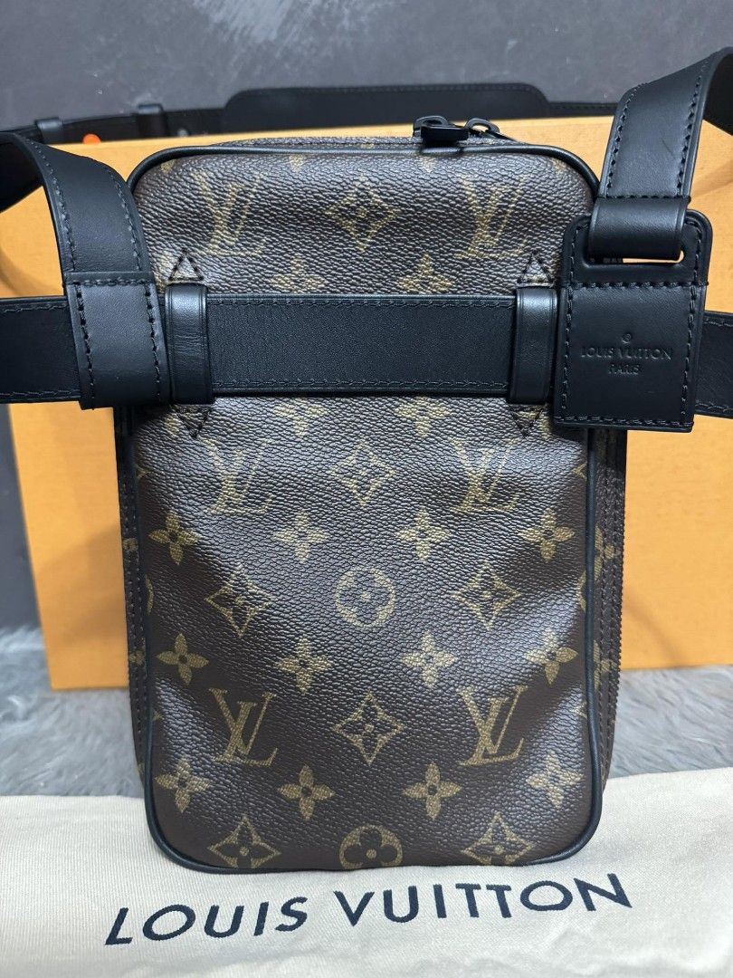 White Louis Vuitton Monogram Taurillon Utility Side Belt Bag