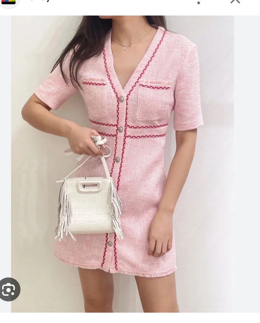 Maje pink dress, Women's Fashion, Dresses & Sets, Dresses on Carousell