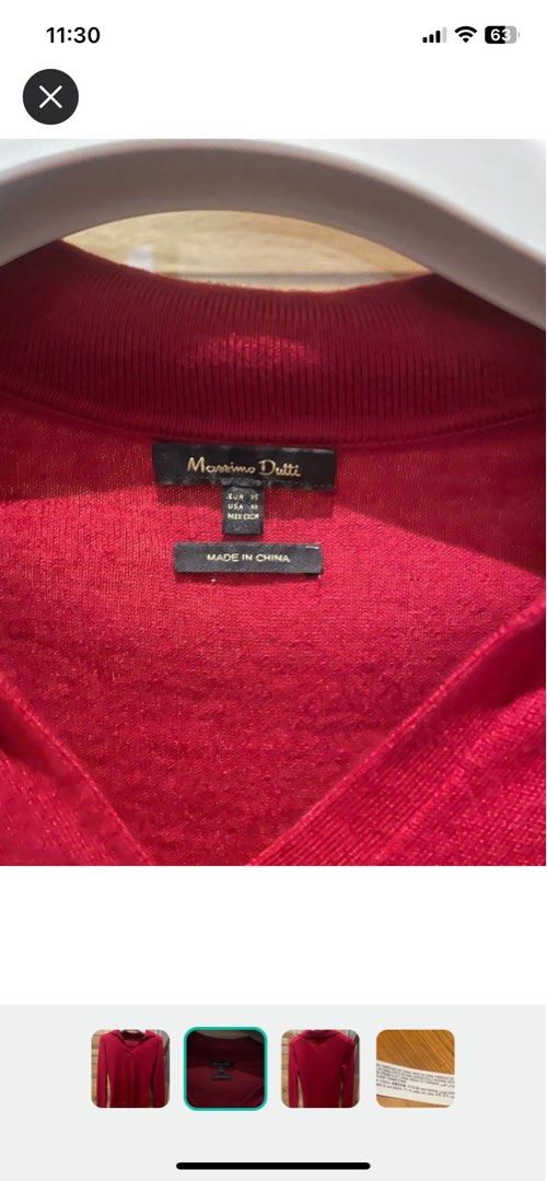 Massimo dutti red sweater sale