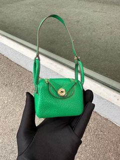 Hermes Lindy Mini Touch vert cypress, 名牌, 手袋及銀包- Carousell