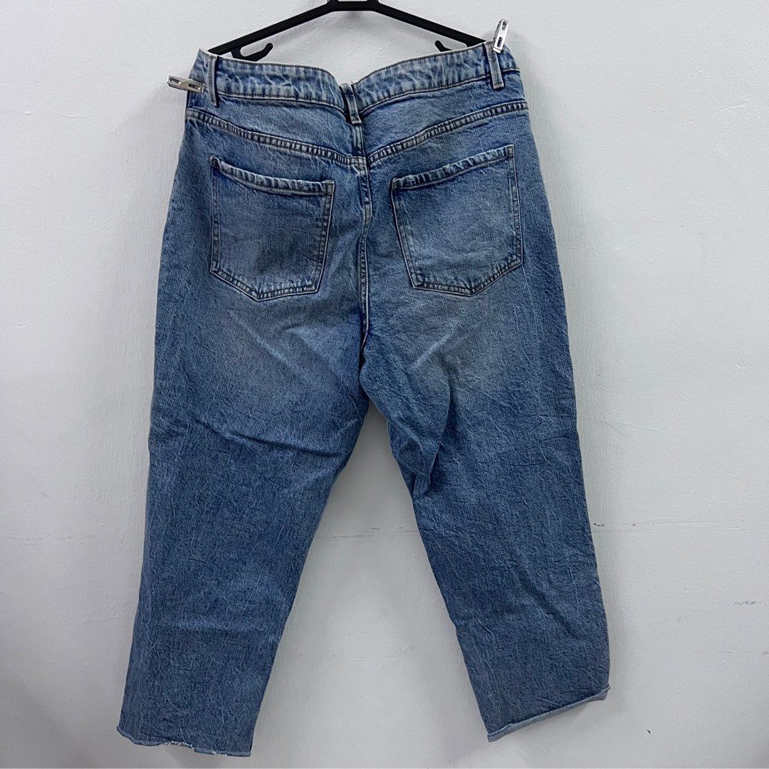 Bp Be Responsible High Rise Mom Button Fly Jeans Size 33 Blue
