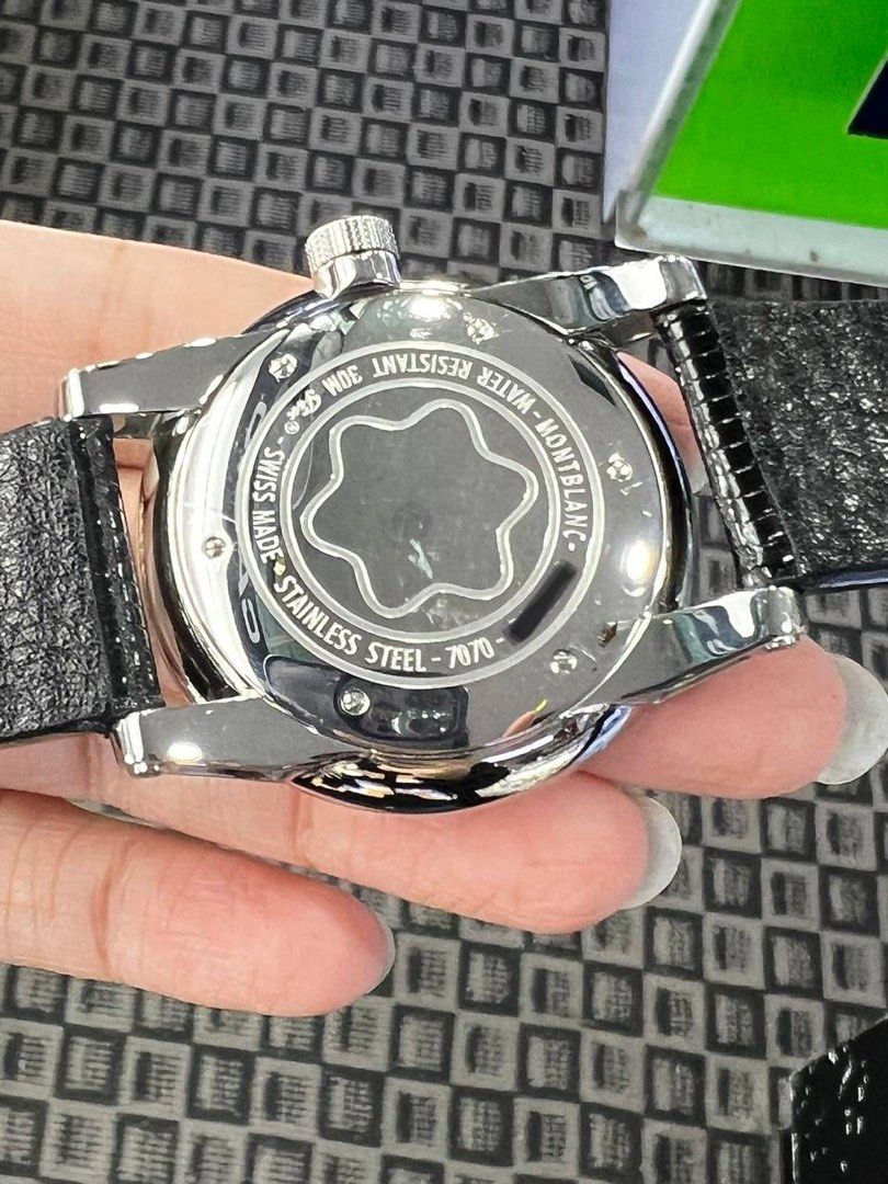 Montblanc water resistant 30m swiss made stainless steel discount