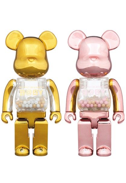 MY FIRST BE@RBRICK B@BY GOLD & SILVER Ver.／PINK & GOLD Ver. 400