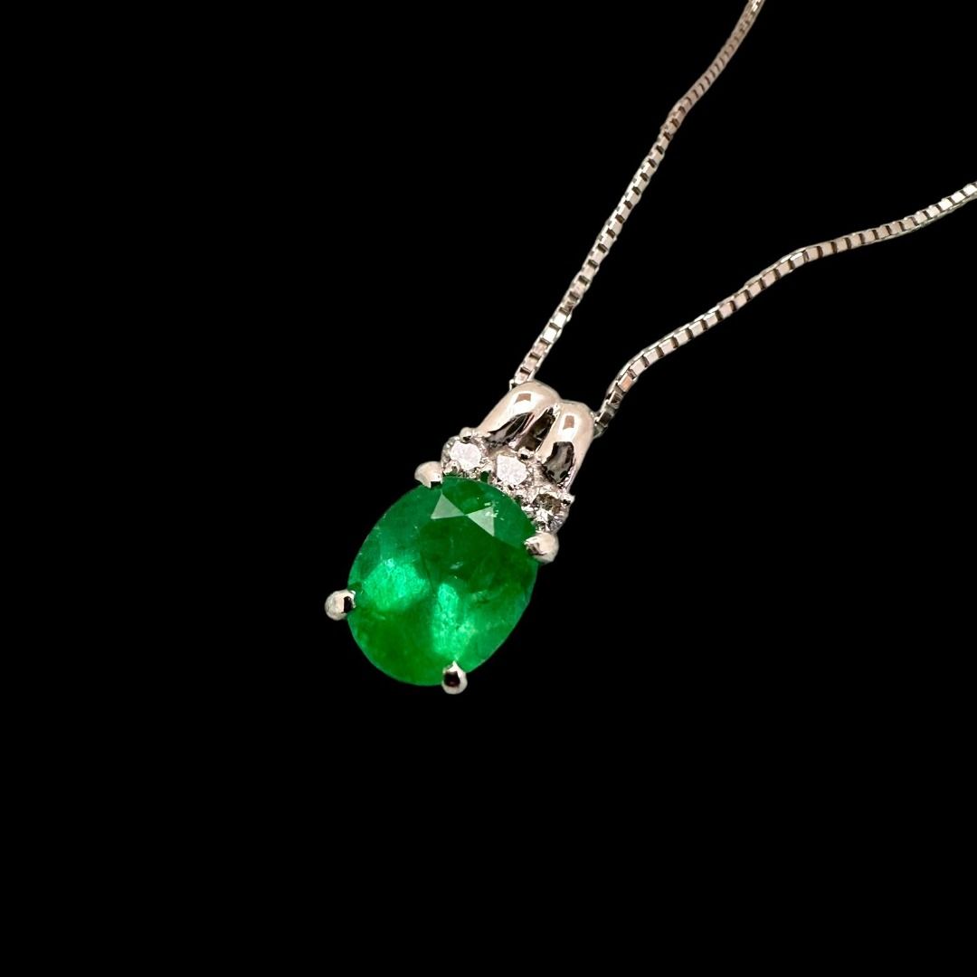 Real sales emerald necklace