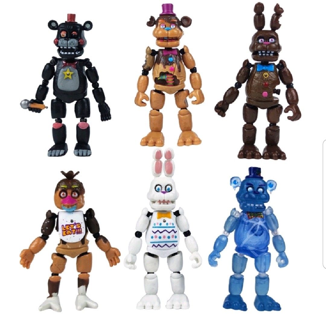 Action Figures Toy, Five Nights at Freddys Security Breach Series Glamrock  Foxy PVC Doll FNAF for Kid Gift 