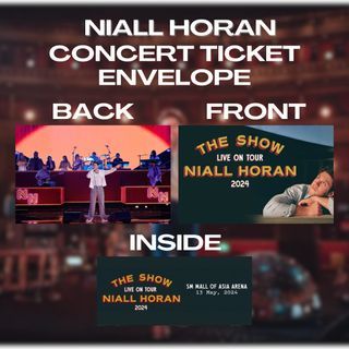 NIALL HORAN THE SHOW Live in Manila Concert Ticket Envelope Sleeve