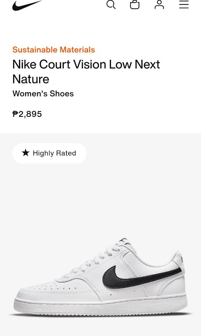 Nike Court Vison Low Next nature womens (size 6) Men #39 s Fashion